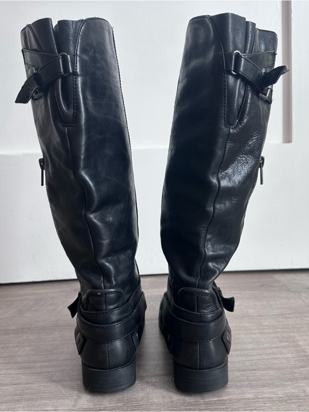 Luxury Rebel Luma Lee Black Leather Moto Biker Boots Women’s Size 38.5 - Picture 3 of 8